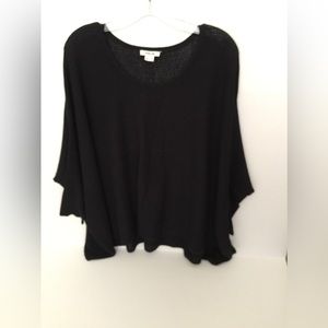 Helmet Lang, round neck, full body, sleeves to elbows close, loose knit fabric.